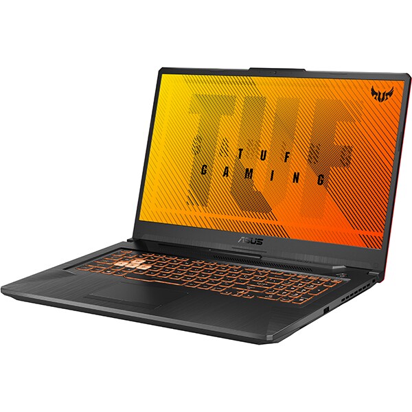 Laptop Gaming ASUS TUF A17 FX706II-AU038, AMD Ryzen 5 4600H pana la 4.0GHz,17.3" Full HD, 8GB, SSD 512GB, NVIDIA GeForce GTX 1650Ti 4GB, Free DOS, negru