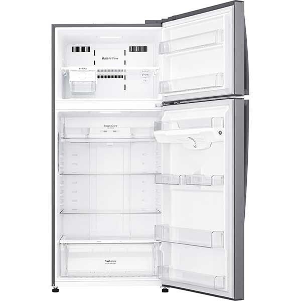 Frigider cu doua usi LG GTB744PZHZD,  No Frost, SmartThinQ, 506 l, H 180 cm, Clasa A++, argintiu