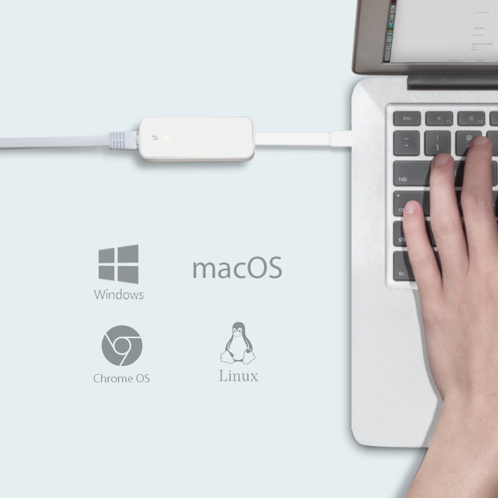 Adaptor Ethernet - USB 3.0 TP-LINK UE300C, Gigabit, alb