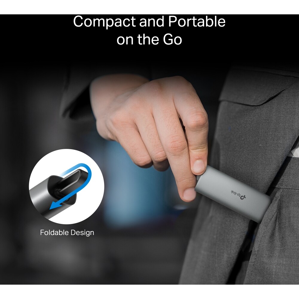 Adaptor USB Type C - Ethernet TP-LINK UE302C, 2.5 Gbps, argintiu
