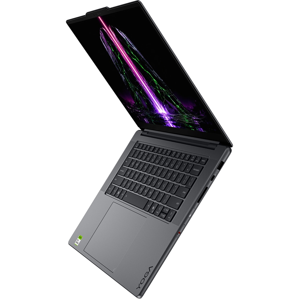 Laptop LENOVO Yoga Pro 9 15N1X11, NVIDIA RTX Spark pana la 4GHz, 15.3" WQXGA OLED, 128GB, SSD 2TB, NVIDIA Blackwell RTX 6144-core GPU, Windows 11 Pro, Thunder grey