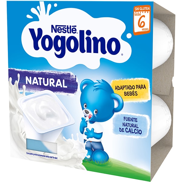 Gustare cu lapte NESTLE Yogolino natural 12404119, 6 luni+, 4 x 100g