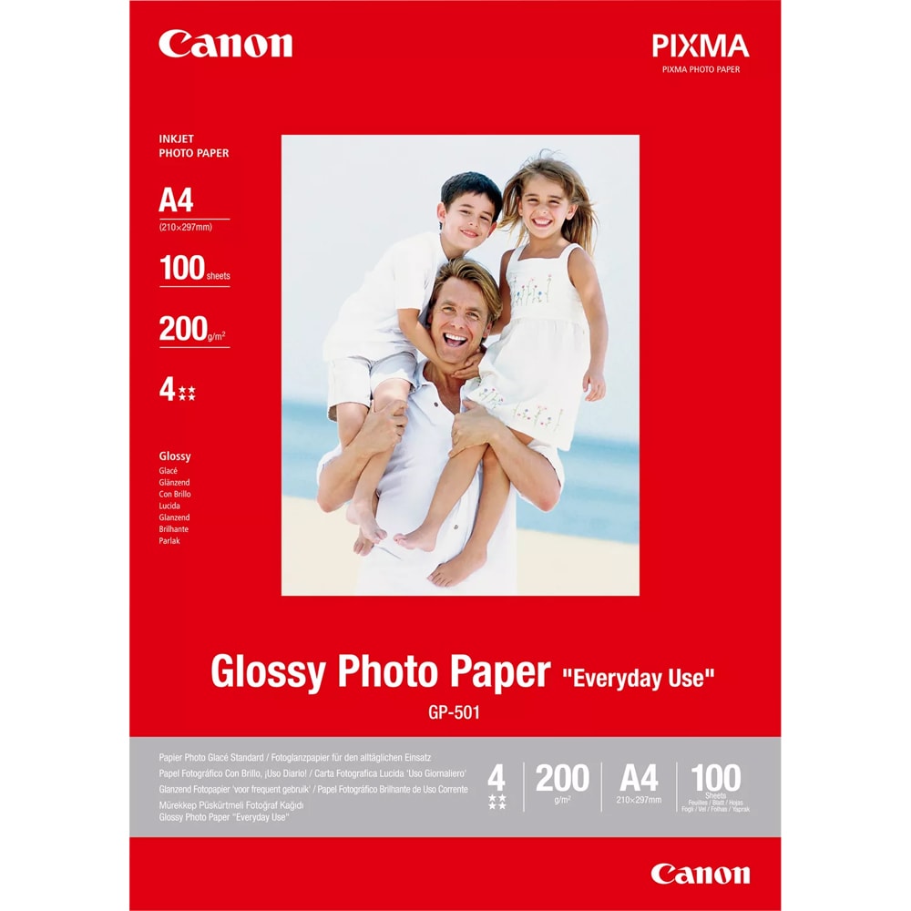 Hartie foto originala CANON Glossy GP-501, A4, 100 coli