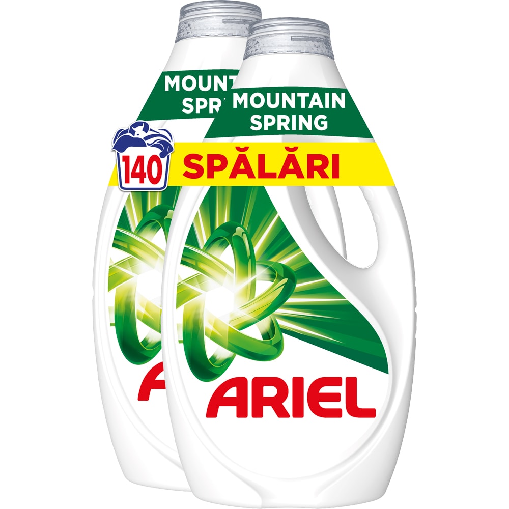 Detergent lichid ARIEL Mountain Spring, 2 x 3.15l, 140 spalari