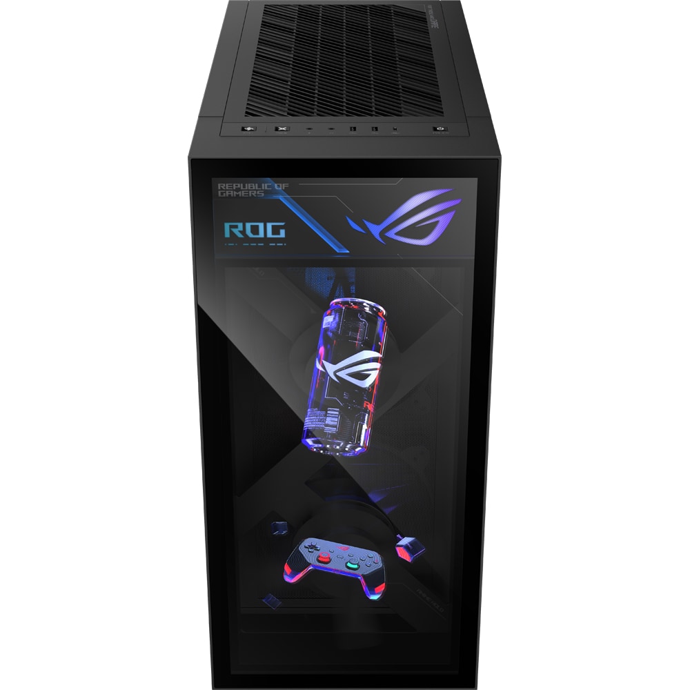 Sistem Desktop PC ASUS DT ROG GM1000TY-R9950X0210, AMD Ryzen 9 9950X3D pana la 5.3GHz, 64GB, SSD 4TB, NVIDIA GeForce RTX 5080 16GB, Free DOS