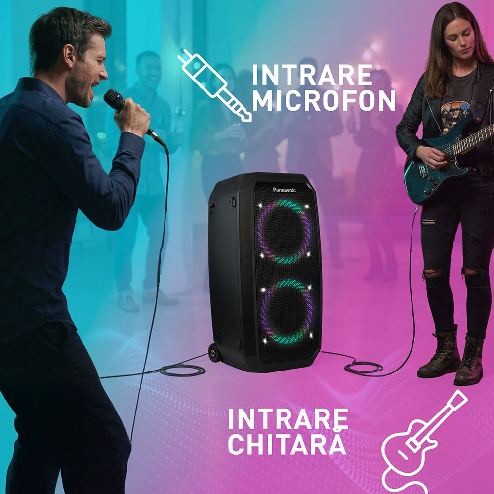 Boxa portabila PANASONIC BMAX30, 320W RMS, Bluetooth, negru