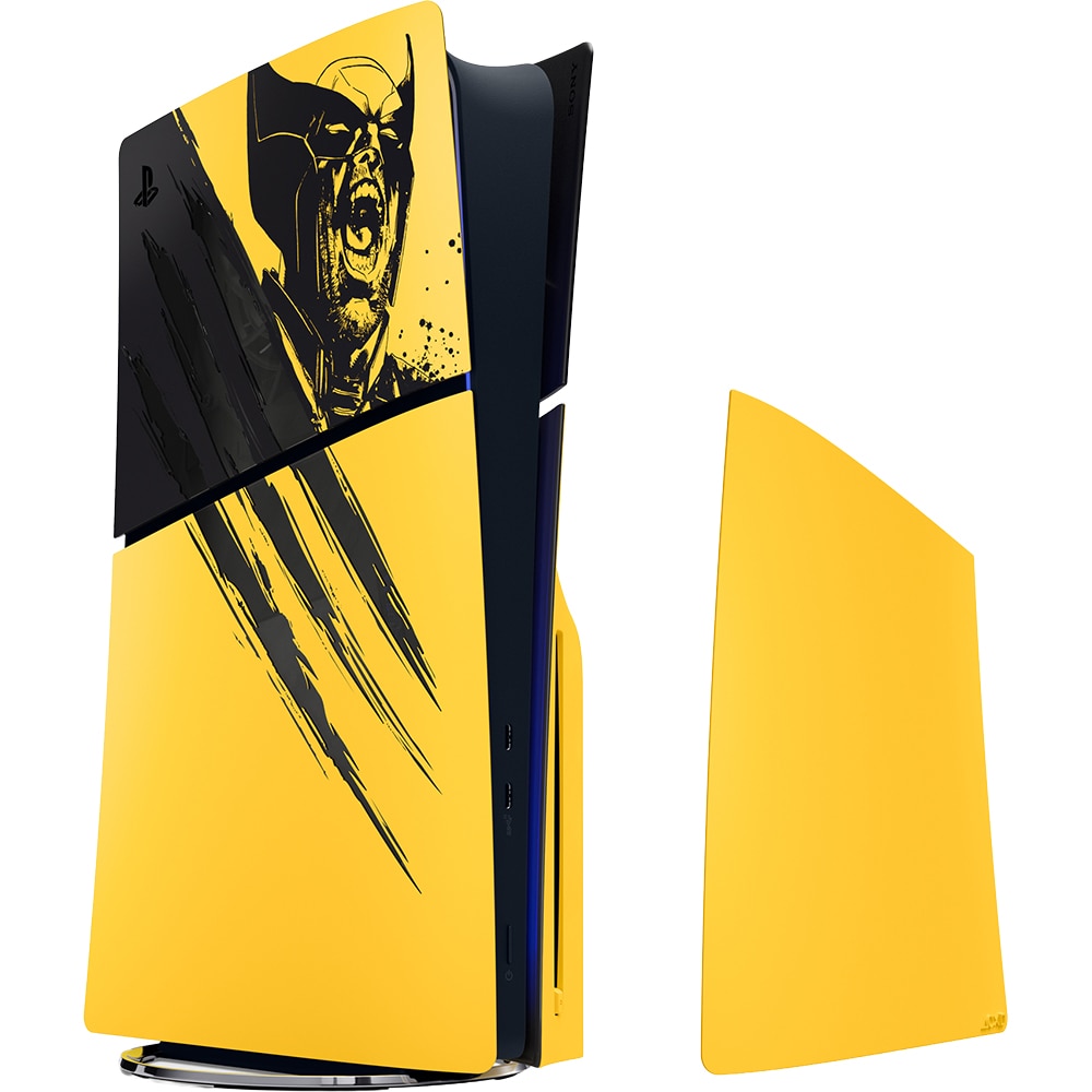 Panouri laterale PlayStation 5 Slim, Marvels Wolverine Battle Yellow Limited Edition