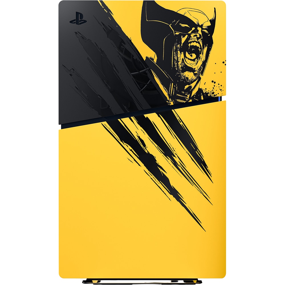 Panouri laterale PlayStation 5 Slim, Marvels Wolverine Battle Yellow Limited Edition
