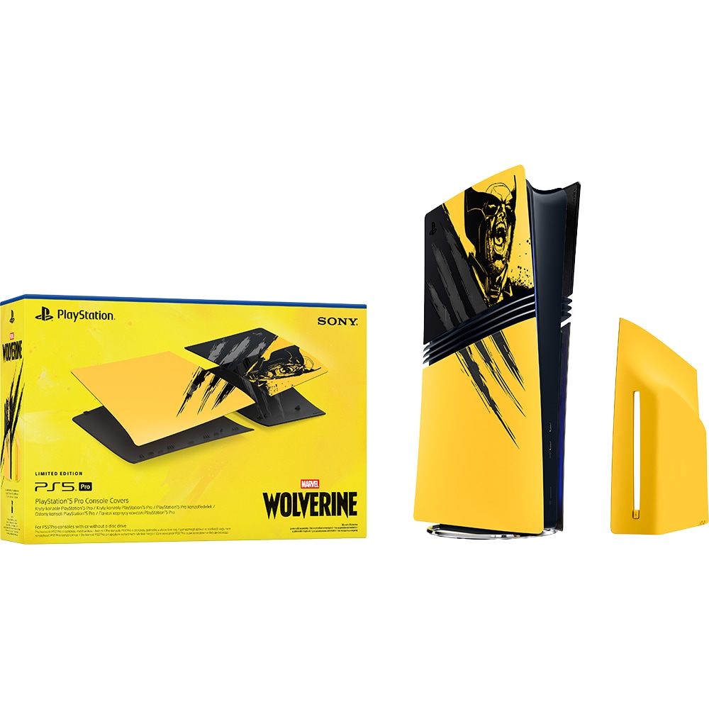 Panouri laterale PlayStation 5 Pro, Marvels Wolverine Battle Yellow Limited Edition