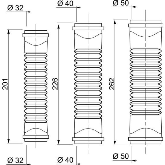 Racord drept flexibil WIRQUIN Magicoude 79020001, Push-Fit interior-interior, D 40mm, gri