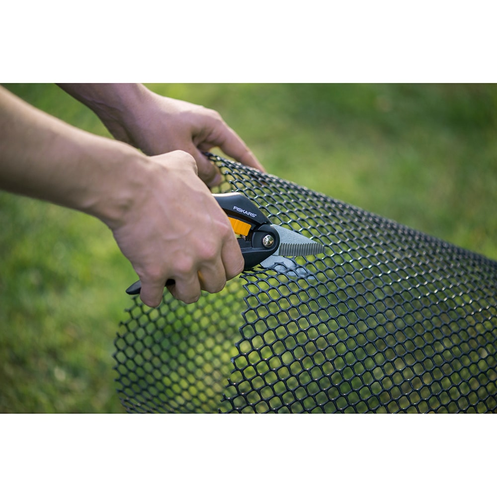 Foarfeca universala FISKARS SP28, SingleStep, otel, negru