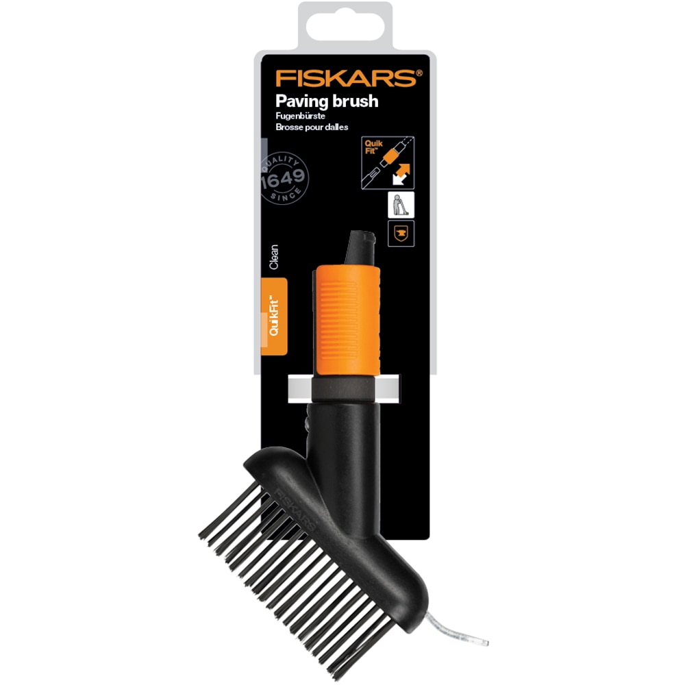 Perie FISKARS QuikFit, plastic, negru