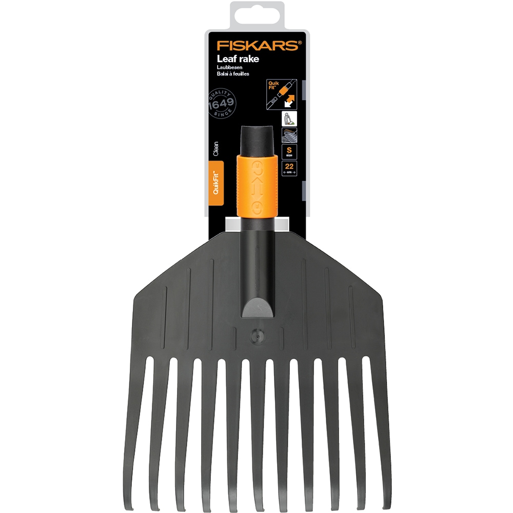 Grebla pentru frunze FISKARS QuikFit, marimea S, plastic, negru