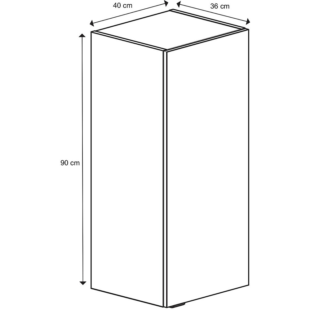 Dulap baie GOODHOME Imandra, 40 x 36 x 90 cm, alb