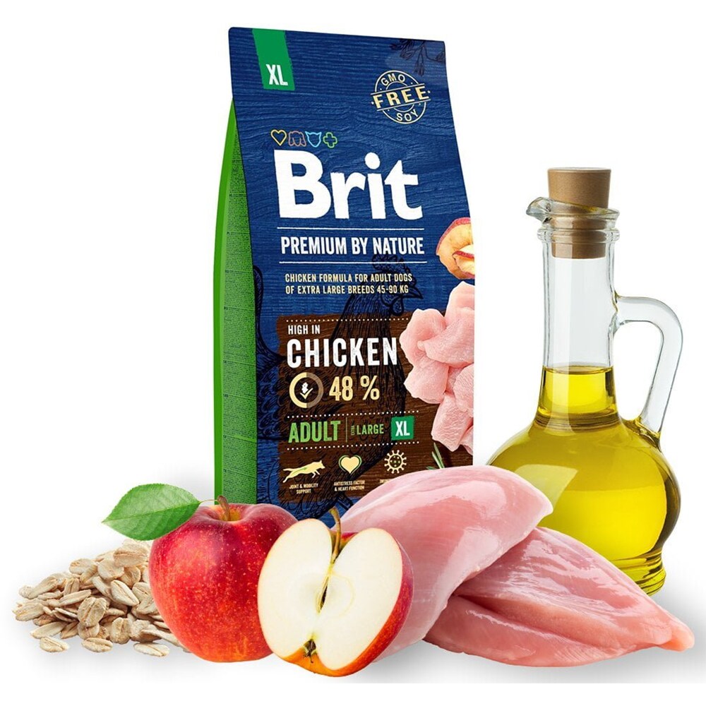 Hrana uscata pentru caini BRIT Premium by Nature Extra Large, Adult, Pui, 15 kg