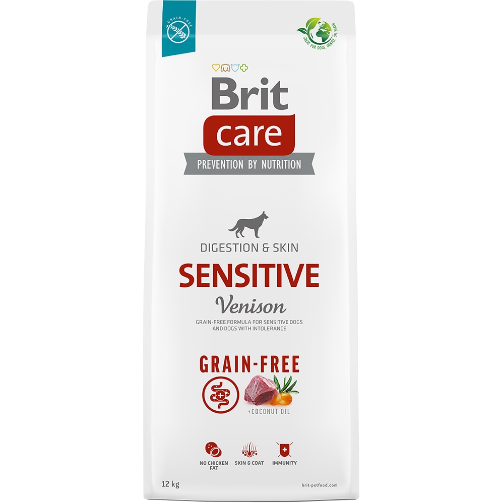 Hrana uscata pentru caini BRIT CARE Grain Free Sensitive, Adult, Vanat, 12 kg