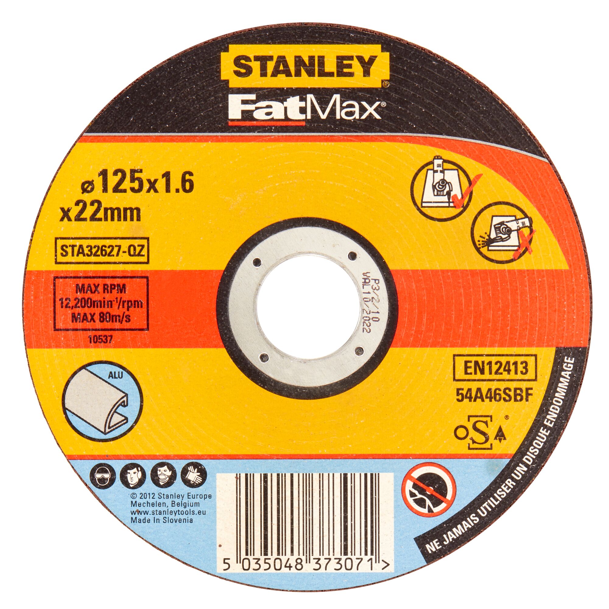 Disc taiere aluminiu STANLEY Fatmax STA32627-QZ, 125 x 22.2 x 1.6 mm