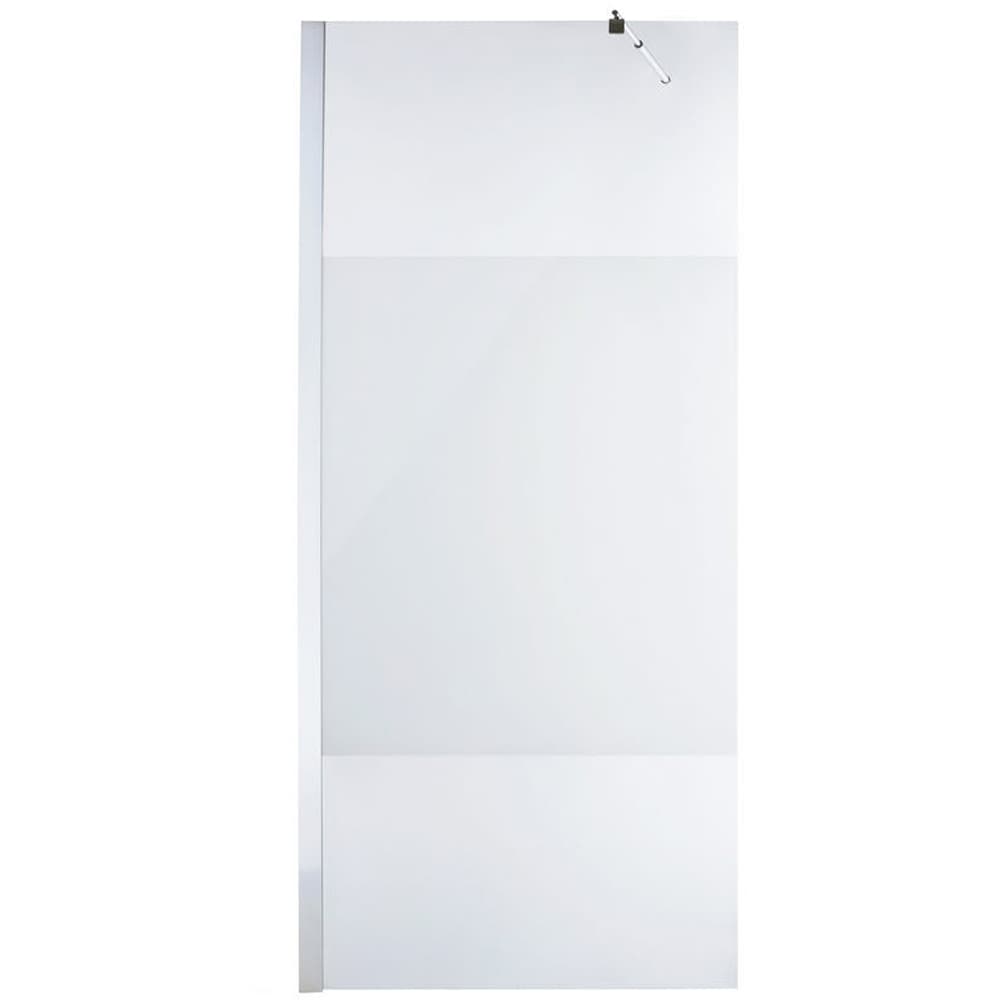 Paravan dus walk-in COOKE & LEWIS, aluminiu, sticla mata, 90x195 cm, alb