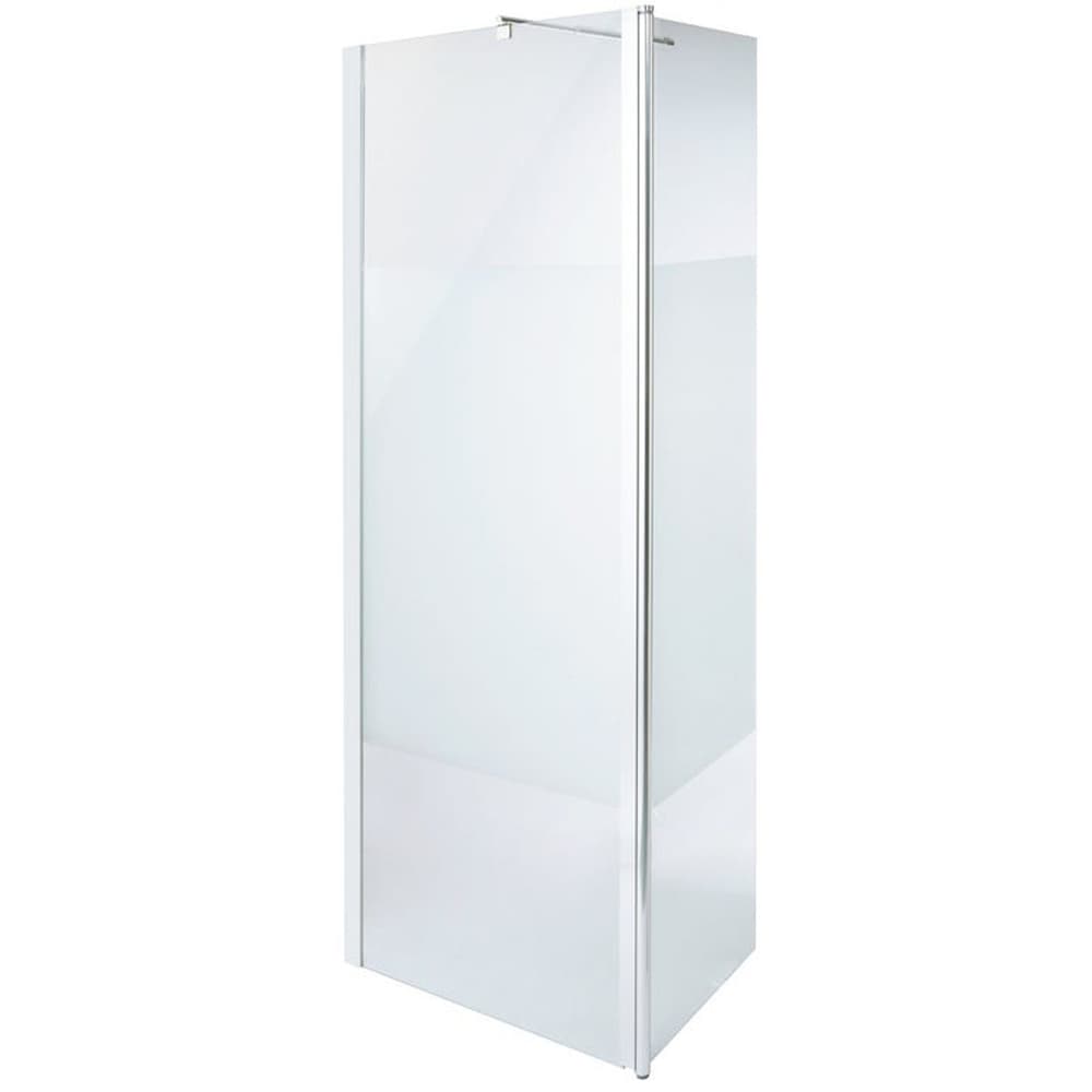 Paravan dus walk-in COOKE & LEWIS, aluminiu, sticla serigrafiata, 125x195 cm, crom