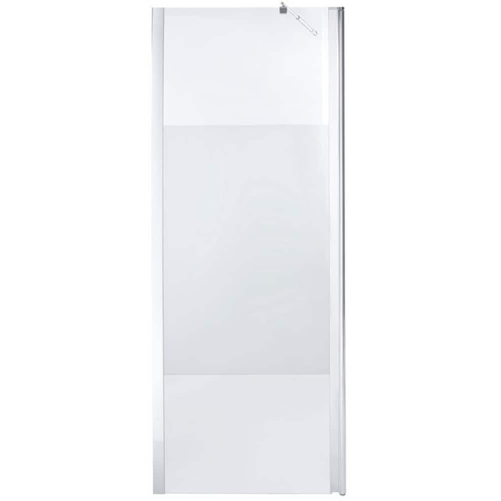 Paravan dus walk-in COOKE & LEWIS, aluminiu, sticla serigrafiata, 125x195 cm, crom