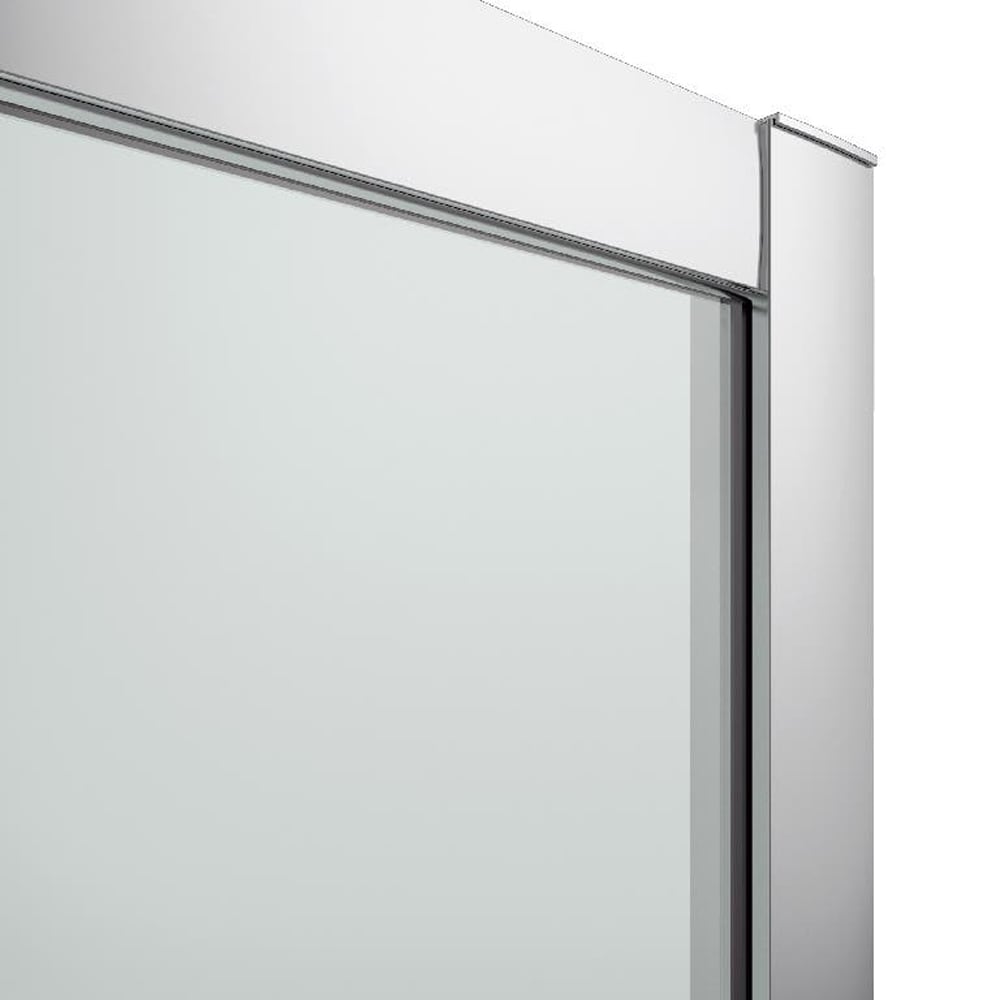 Usa dus glisanta GOODHOME, aluminiu, sticla transparenta, 120x195 cm, crom