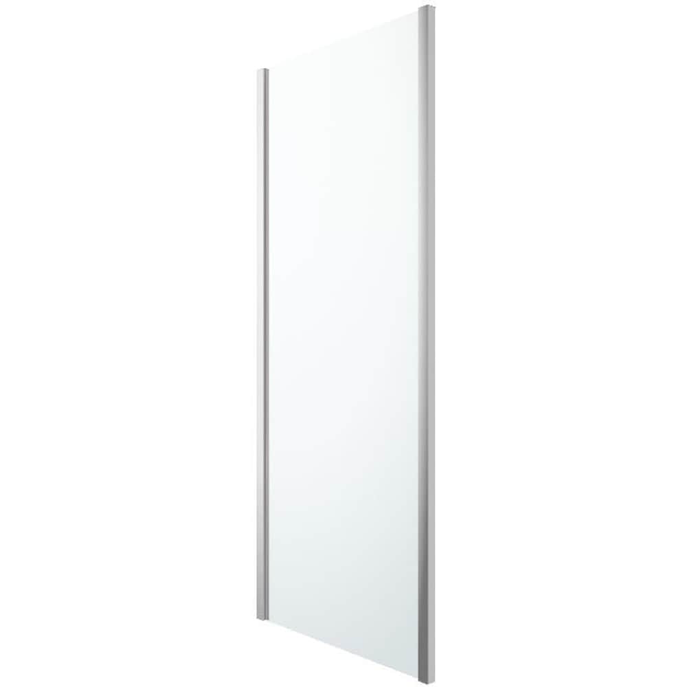 Paravan dus GOODHOME, aluminiu, sticla transparenta, 90x195 cm, crom