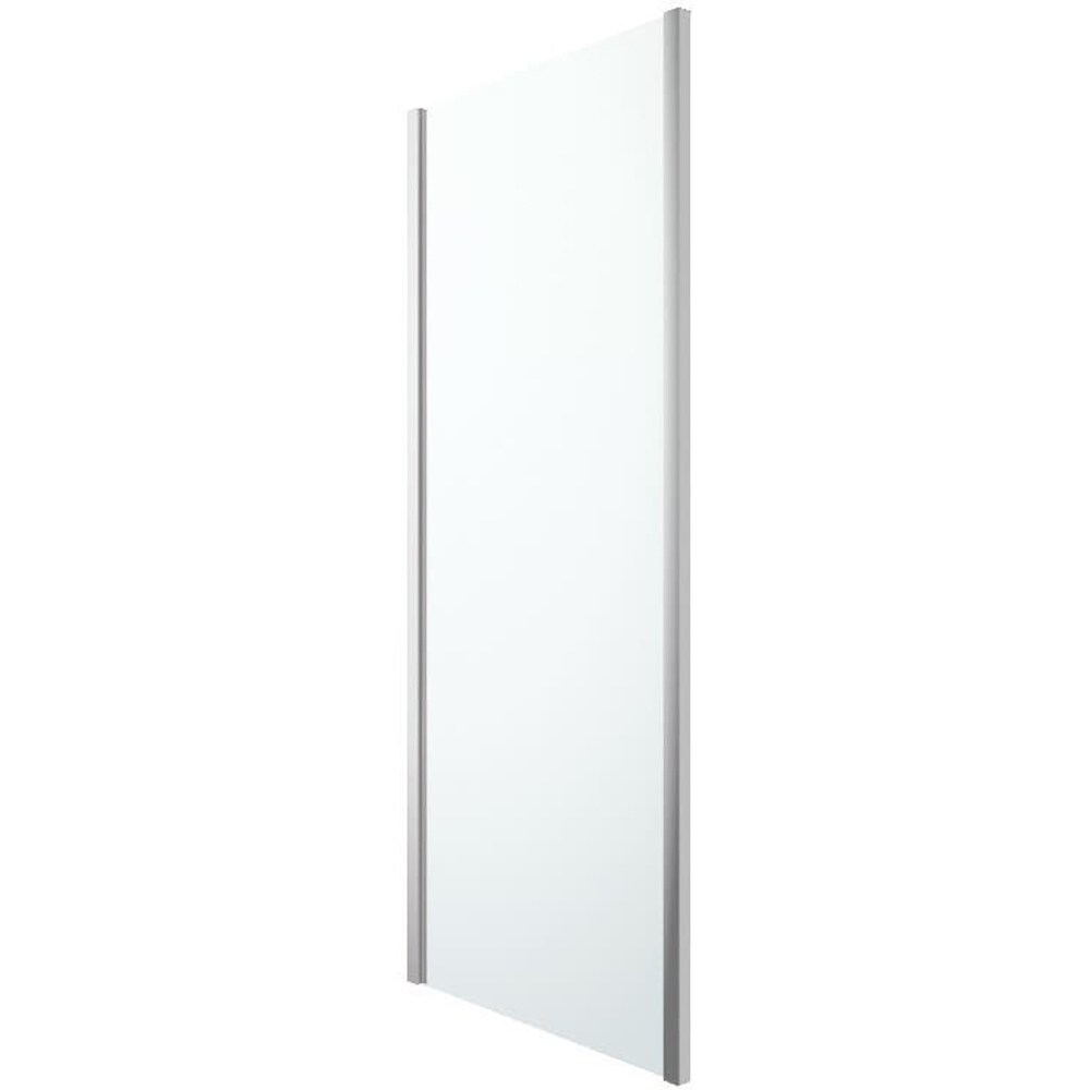 Paravan dus GOODHOME, aluminiu, sticla transparenta, 90x195 cm, crom