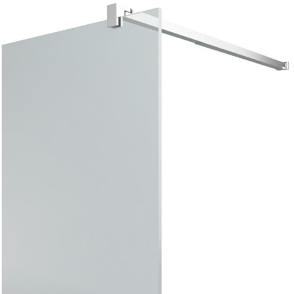 Paravan dus walk-in GOODHOME, aluminiu, sticla oglinda, 120x195 cm, crom