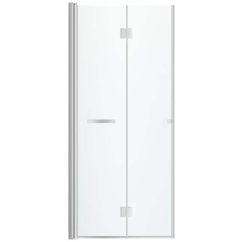 Usa dus pliabila GOODHOME, aluminiu, sticla transparenta, 90x195 cm, crom