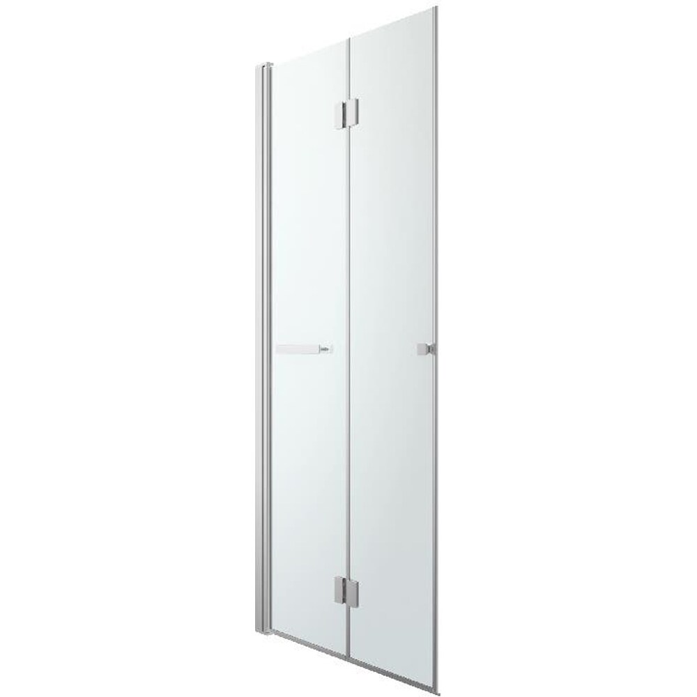 Usa dus pliabila GOODHOME, aluminiu, sticla transparenta, 90x195 cm, crom