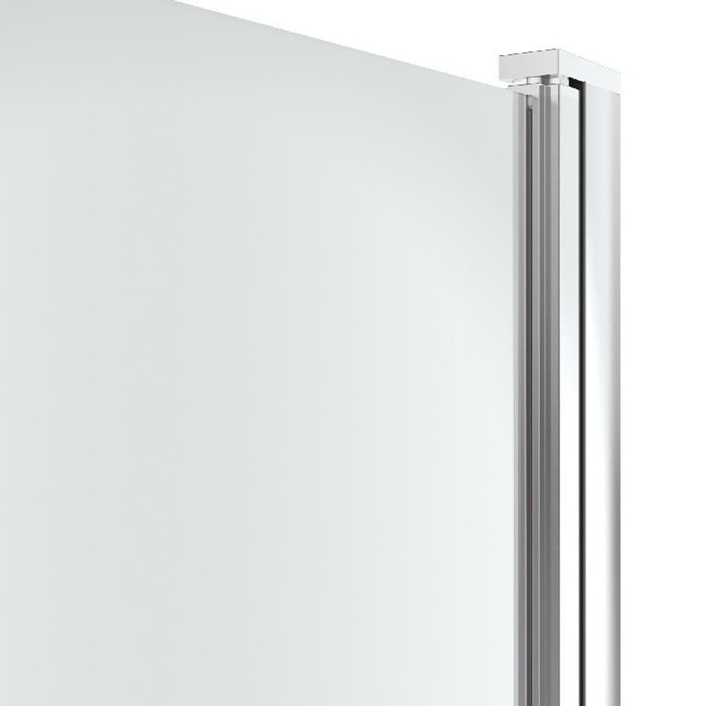 Usa dus pliabila GOODHOME, aluminiu, sticla transparenta, 90x195 cm, crom