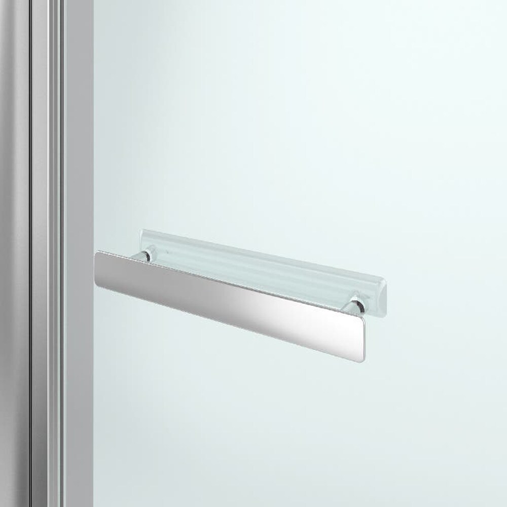 Usa dus pliabila GOODHOME, aluminiu, sticla transparenta, 90x195 cm, crom