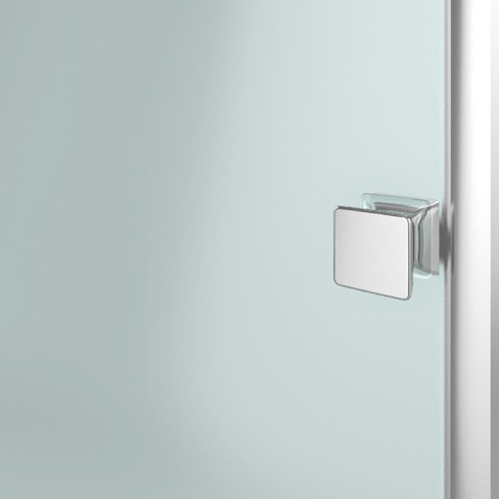 Usa dus pliabila GOODHOME, aluminiu, sticla transparenta, 90x195 cm, crom