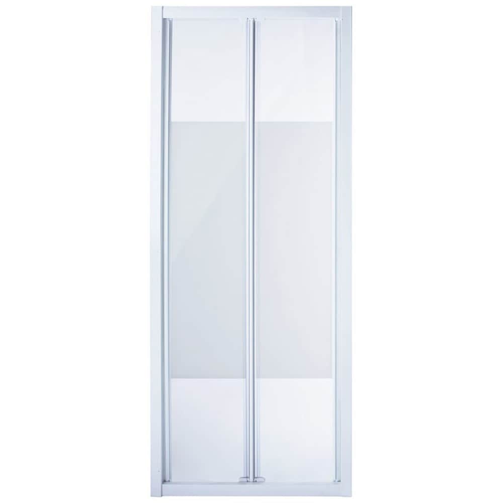 Usa de dus plianta COOKE & LEWIS Onega, cadru aluminiu, sticla securizata 5mm, 80 x 190 cm, alb