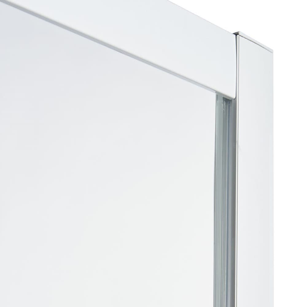 Usa de dus plianta COOKE & LEWIS Onega, cadru aluminiu, sticla securizata 5mm, 80 x 190 cm, alb