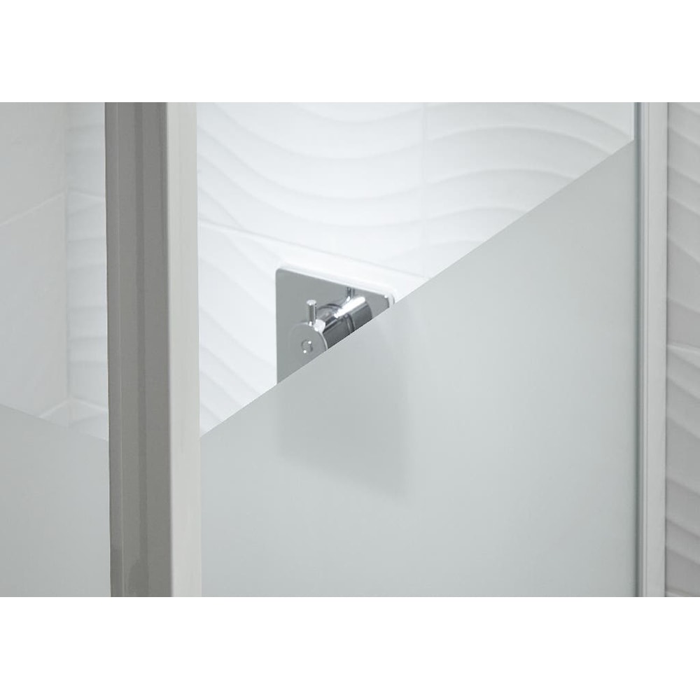 Usa de dus pivotanta COOKE & LEWIS Onega, cadru aluminiu, sticla securizata 5mm, 80 x 190 cm, alb