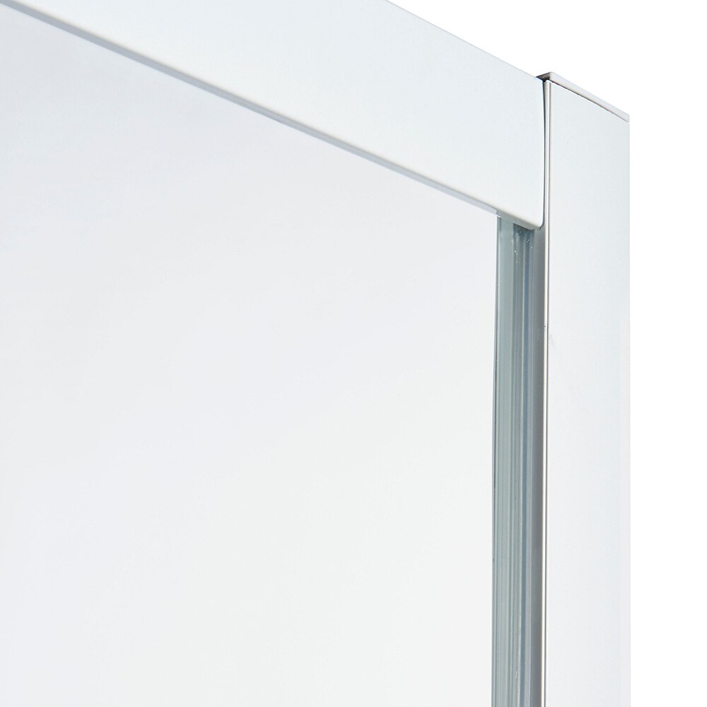 Cabina dus standard COOKE & LEWIS Onega, patrata, profil aluminiu, sticla opaca, 80 x 80 x 190 cm, alb