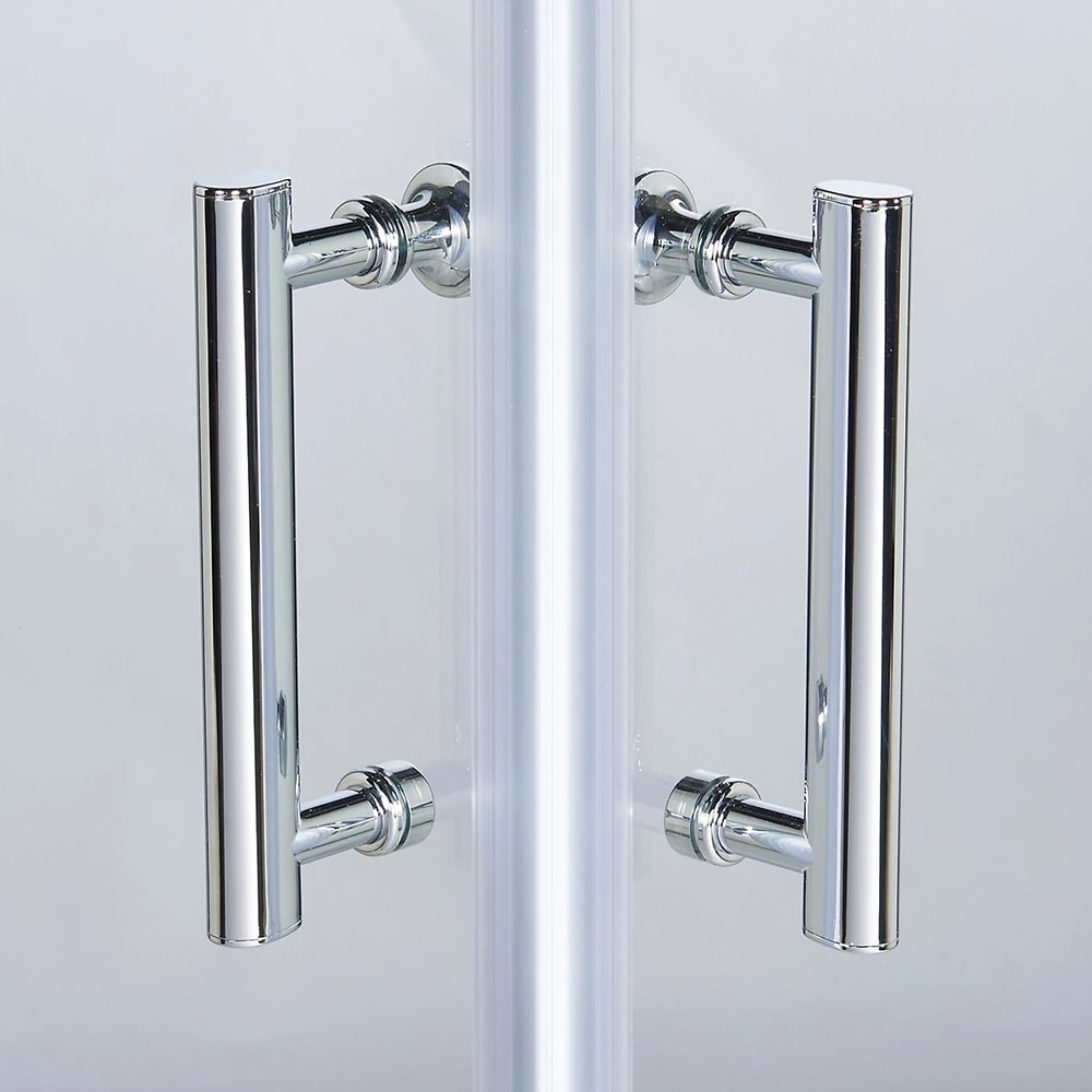 Cabina de dus COOKE & LEWIS Onega, patrata, 80 x 80 x 190 cm, sticla securizata 5mm, profil crom