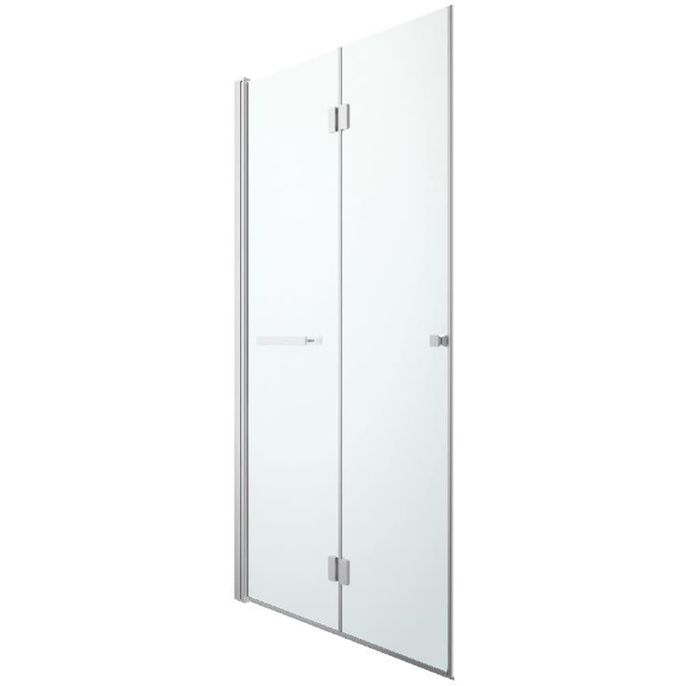 Usa dus pliabila GOODHOME, aluminiu, sticla transparenta, 120x195 cm, crom