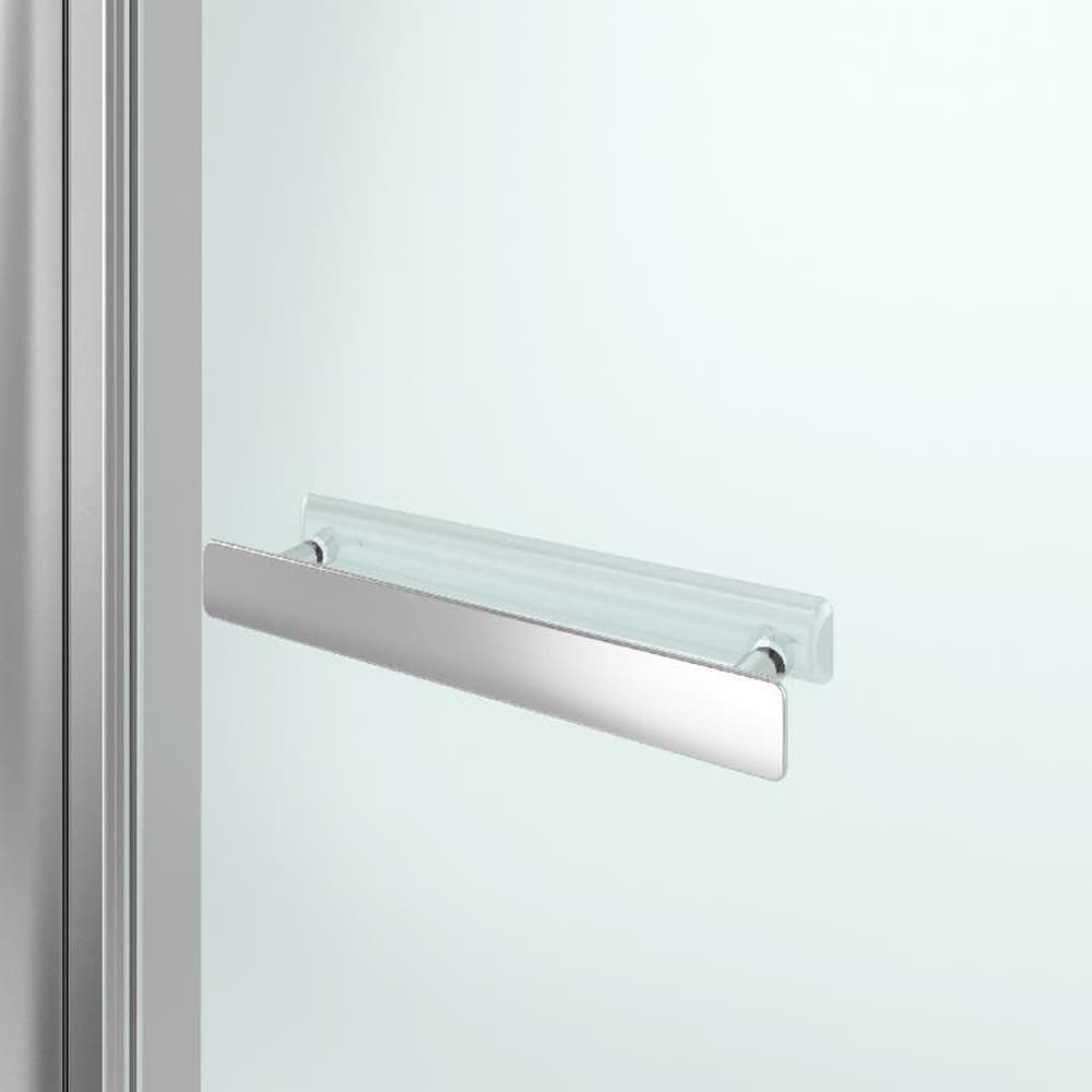 Usa dus pliabila GOODHOME, aluminiu, sticla transparenta, 120x195 cm, crom