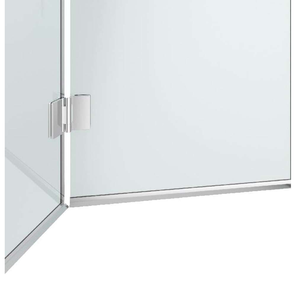 Usa dus pliabila GOODHOME, aluminiu, sticla transparenta, 120x195 cm, crom