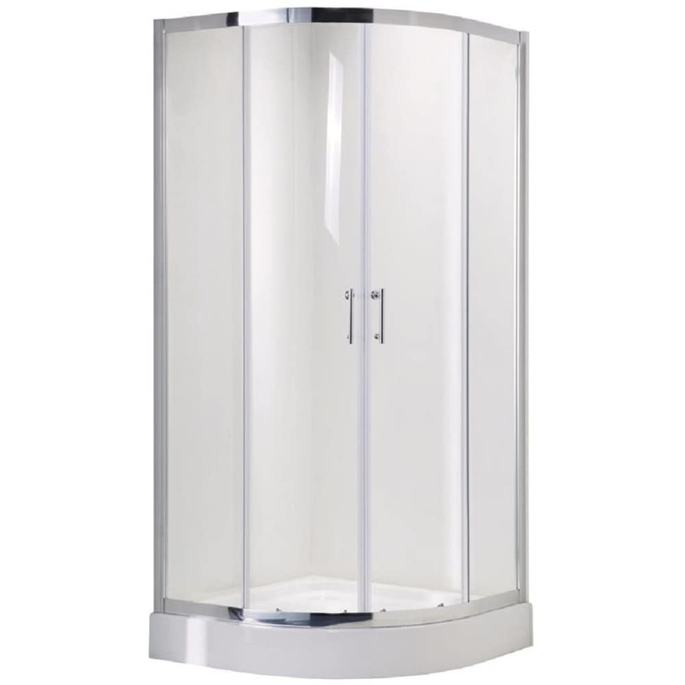 Cabina de dus COOKE & LEWIS Onega, semirotunda, 90 x 90 x 190 cm, sticla securizata 5mm, profil crom