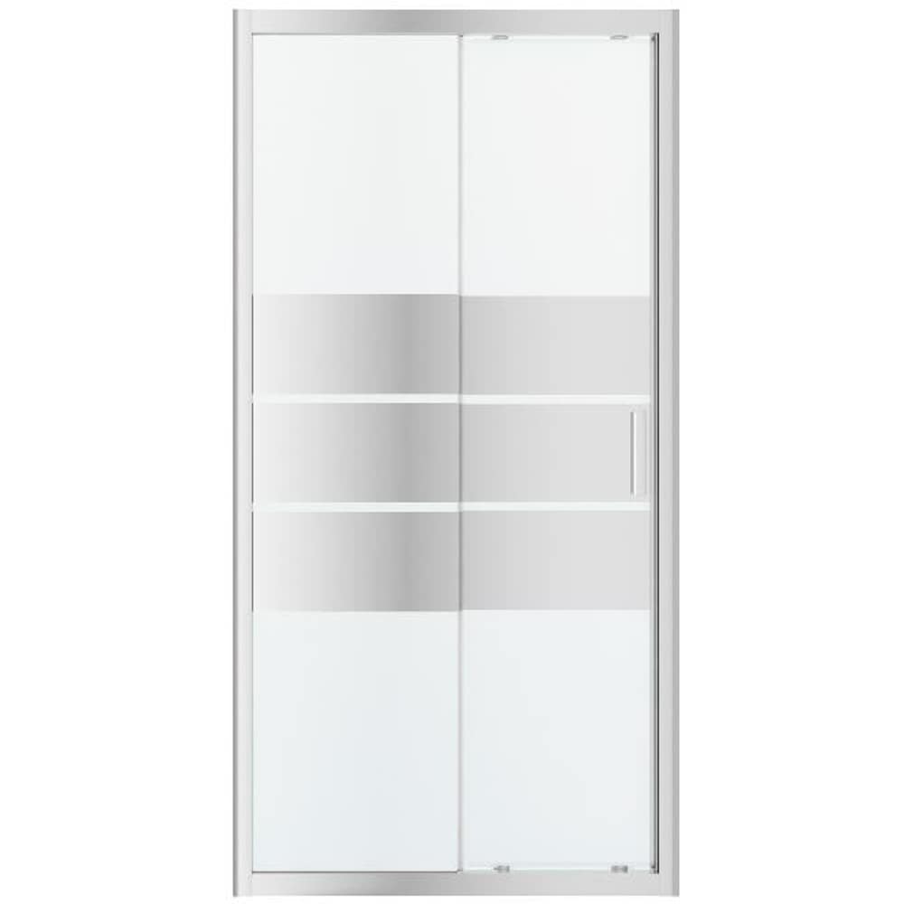 Usa dus glisanta GOODHOME, aluminiu, sticla oglinda, 100x195 cm, crom