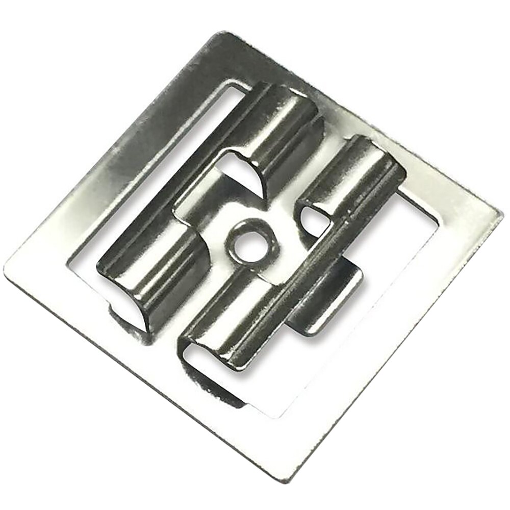 Set 50 cleme WPC cu surub Blooma KLIKSTROM, 4.5 x 4.5 otel, argintiu