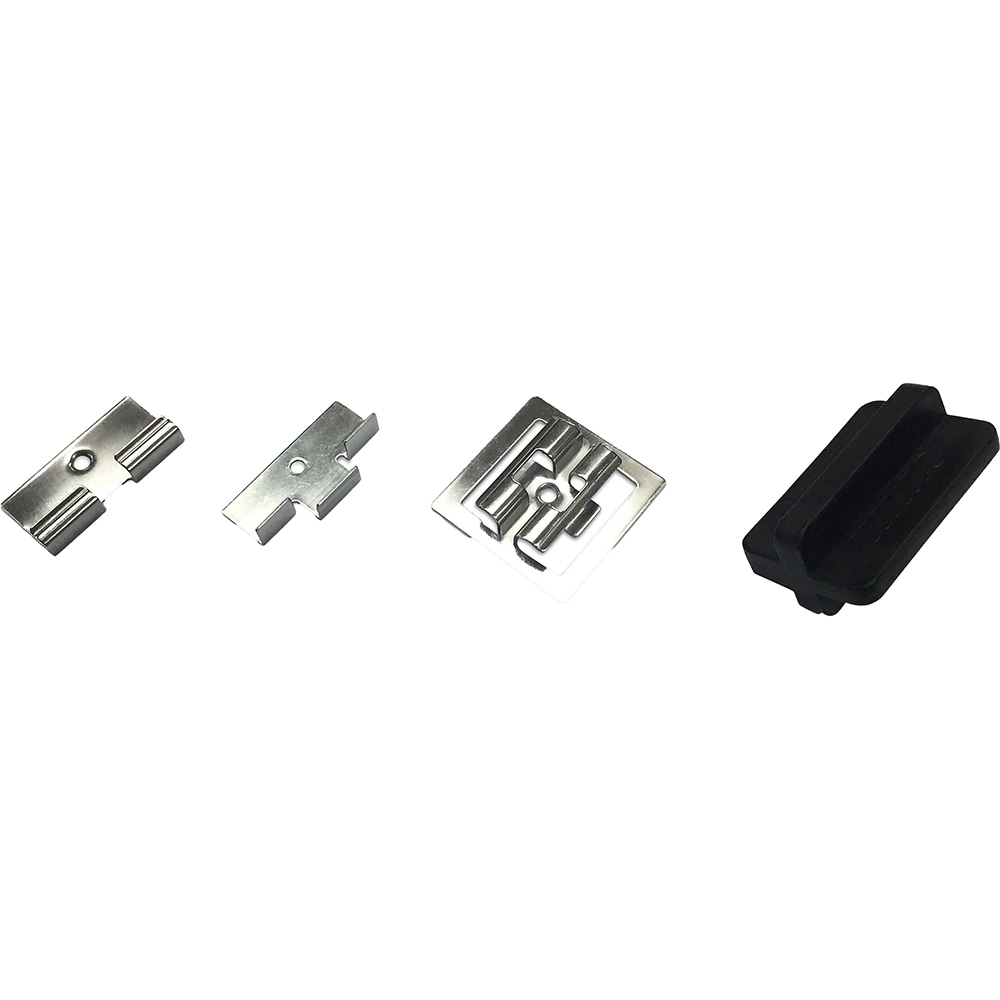 Set 50 cleme WPC cu surub Blooma KLIKSTROM, 4.5 x 4.5 otel, argintiu