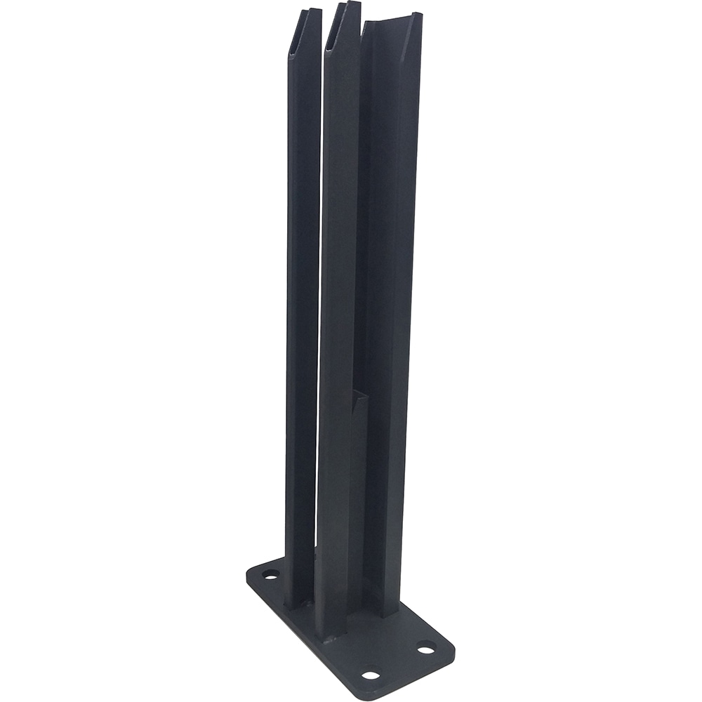 Baza pentru fixare gard Neva, KLIKSTROM, 40 x 15 x 7.7 cm, otel, negru