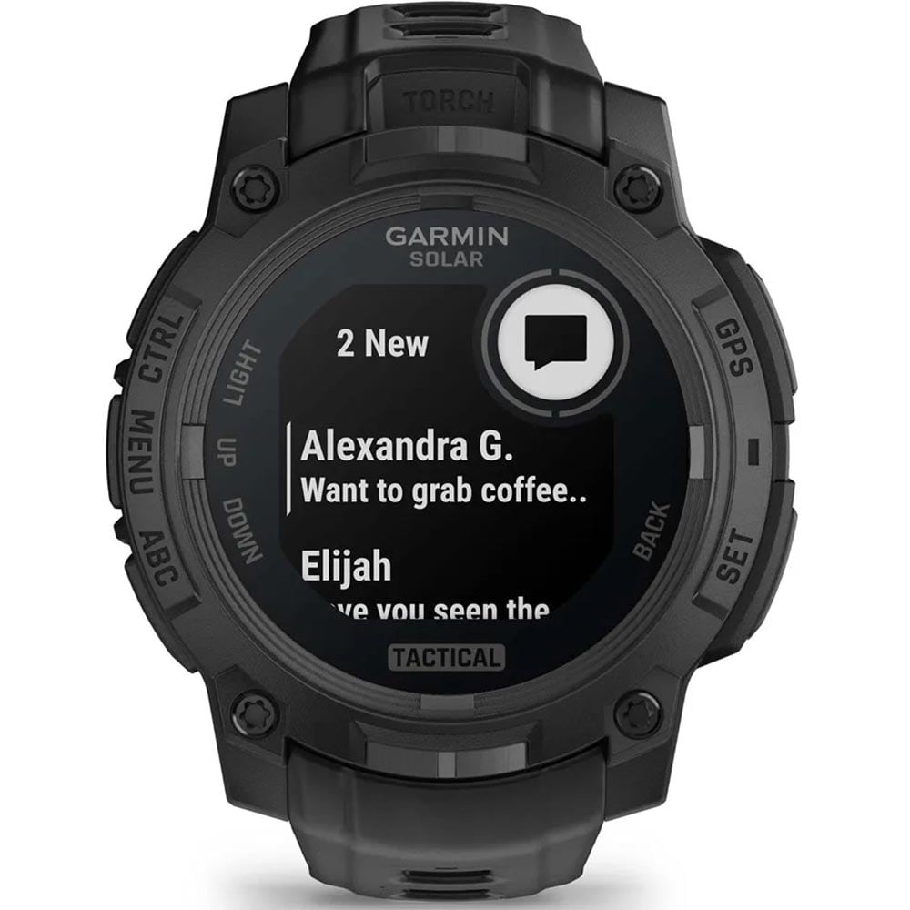 Smartwatch GARMIN Instinct 3 Tactical Solar, 50 mm, GPS, Android/iOS, silicon, Black