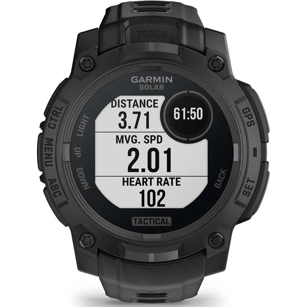 Smartwatch GARMIN Instinct 3 Tactical Solar, 50 mm, GPS, Android/iOS, silicon, Black