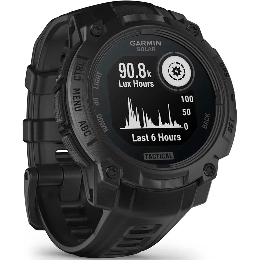 Smartwatch GARMIN Instinct 3 Tactical Solar, 50 mm, GPS, Android/iOS, silicon, Black