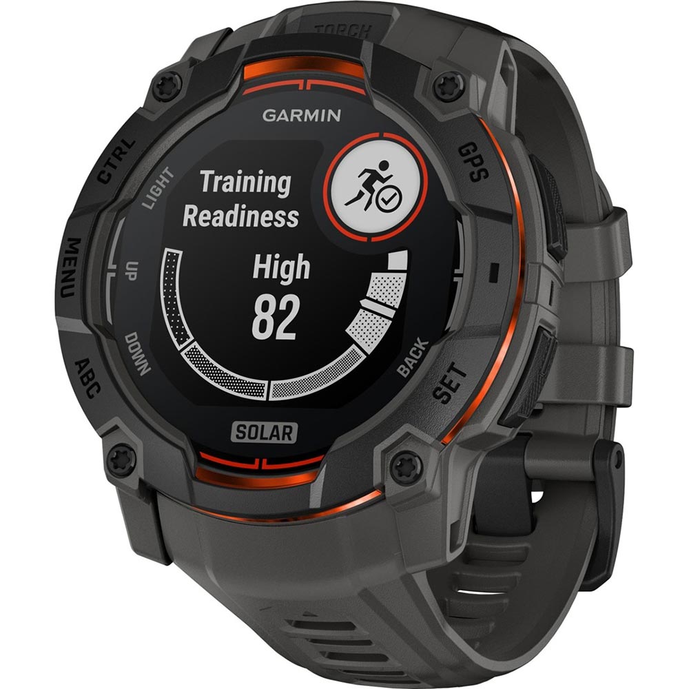 Smartwatch GARMIN Instinct 3 Solar, 50 mm, GPS, Android/iOS, silicon, Charcoal